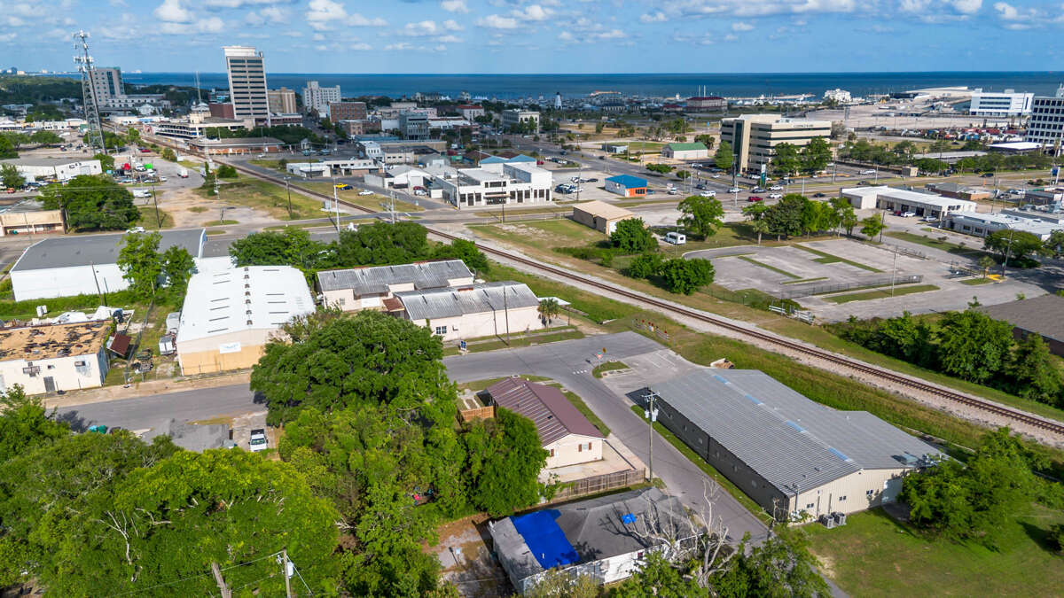 Aerial view of Downtown Gulfport  Aerial view of Downtown Gulfport
