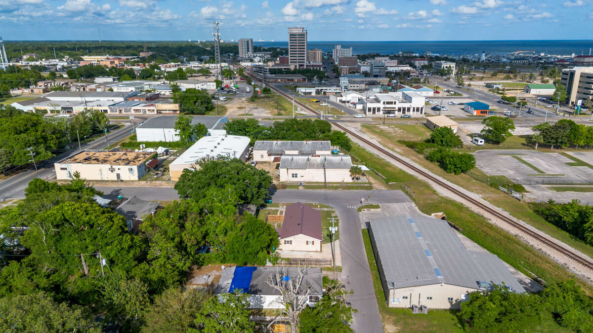 Aerial view of Downtown Gulfport  Aerial view of Downtown Gulfport