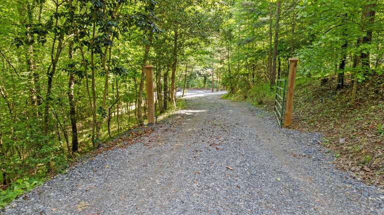 Driveway leading to the property