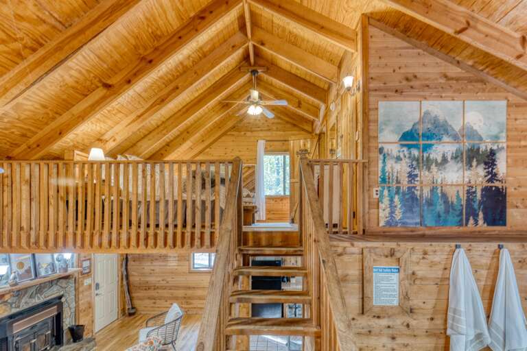 Stairs leading up the master suite  Stairs leading up the master suite