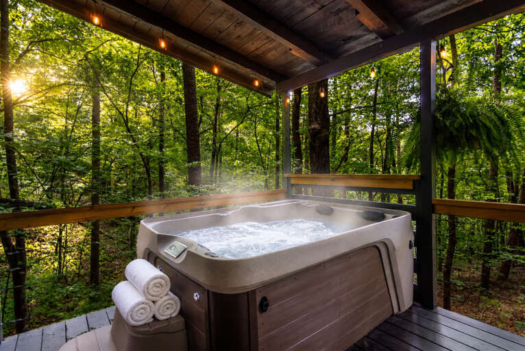 Private hot tub