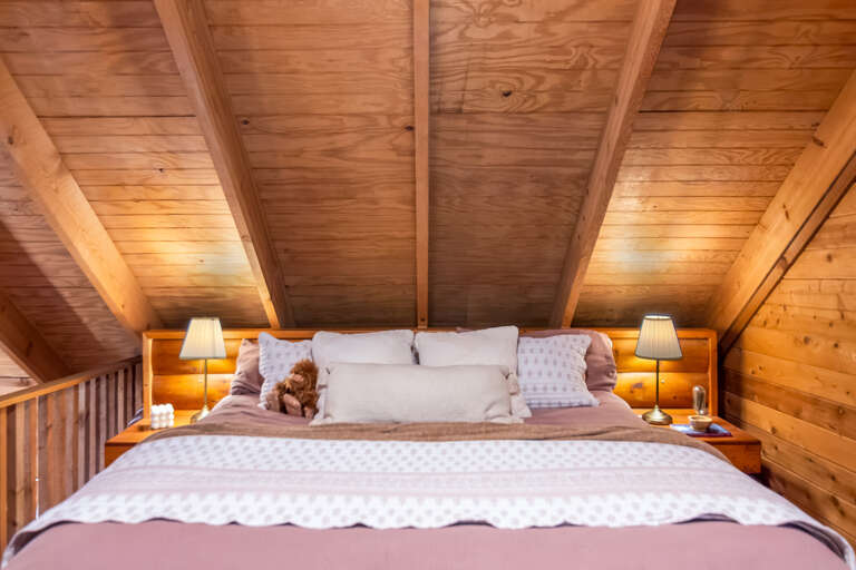 Master suite loft with King Size bed