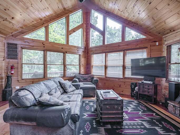 Large Spacious Living Room with 65"Smart TV