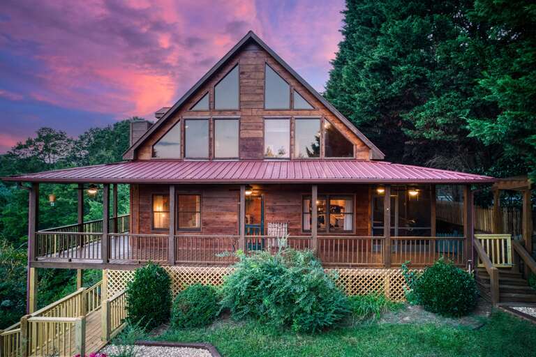 Side of home- wraparound deck