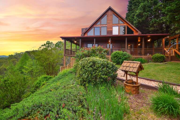 Side of home- wraparound deck