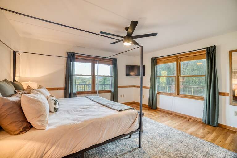 Master bedroom w/ smart TV