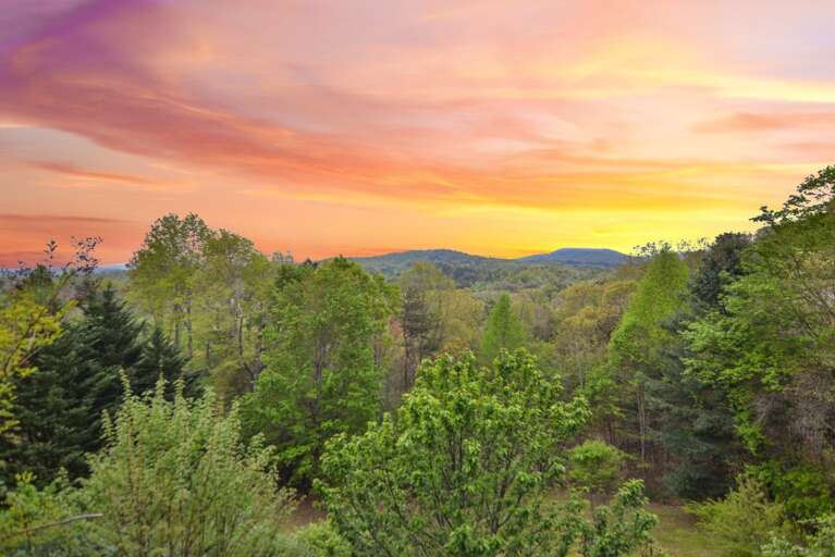 Majestic sun rise view