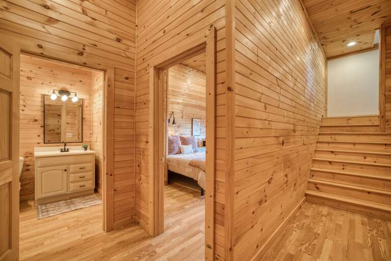 View from hallway- basement level