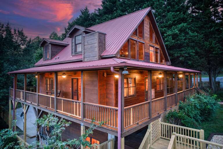 Side of home- wraparound decks