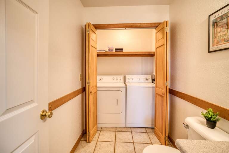 Half bathroom- laundry closet 