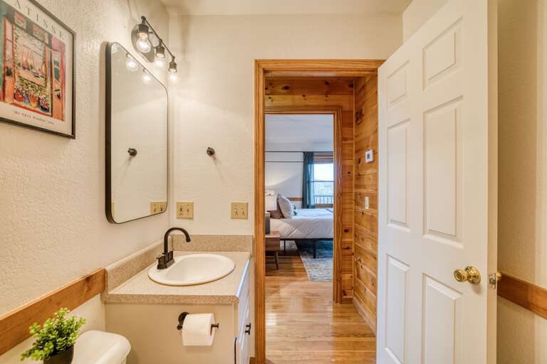 Master bathroom w/ views of master bedroom