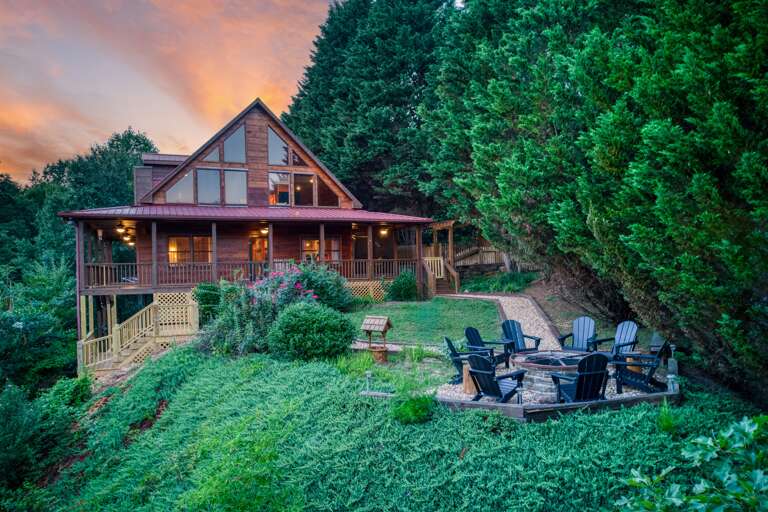 Side of home- view of fire pit area