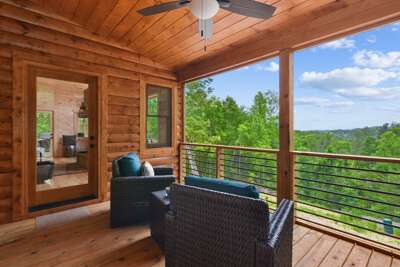 Deck off of living rom- mtn views