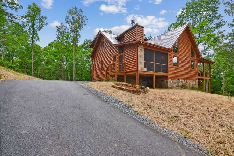 Driveway up to the house