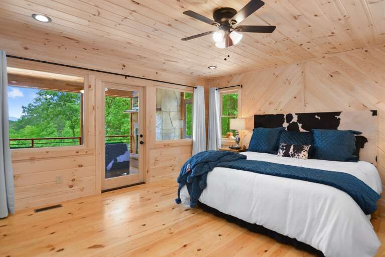 King Master Suite #2- walk out to deck and fireplace