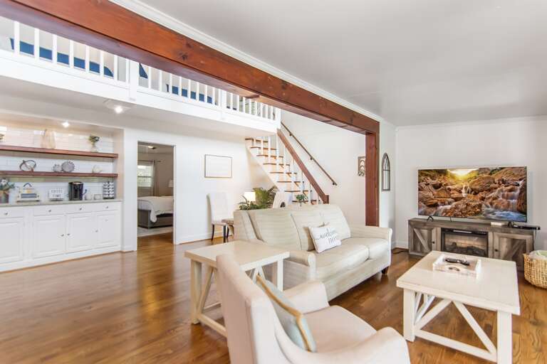 Spacious Living Area w/ Large TV