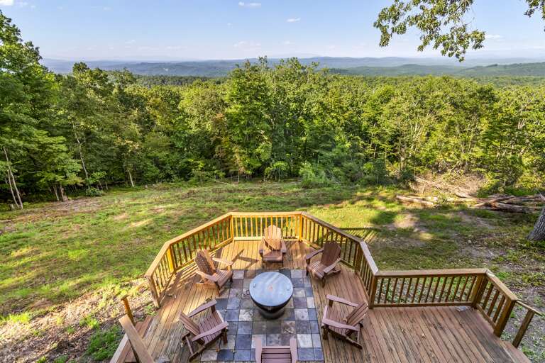 Aerial view of fire pit