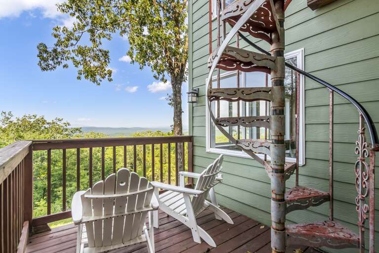 Spiral staircase to viewing deck Spiral staircase to viewing deck