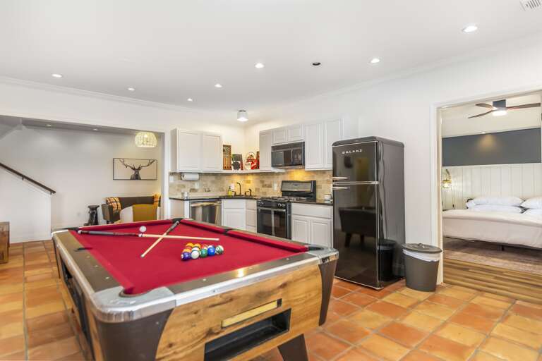 Game room and basement kitchen Game room and basement kitchen