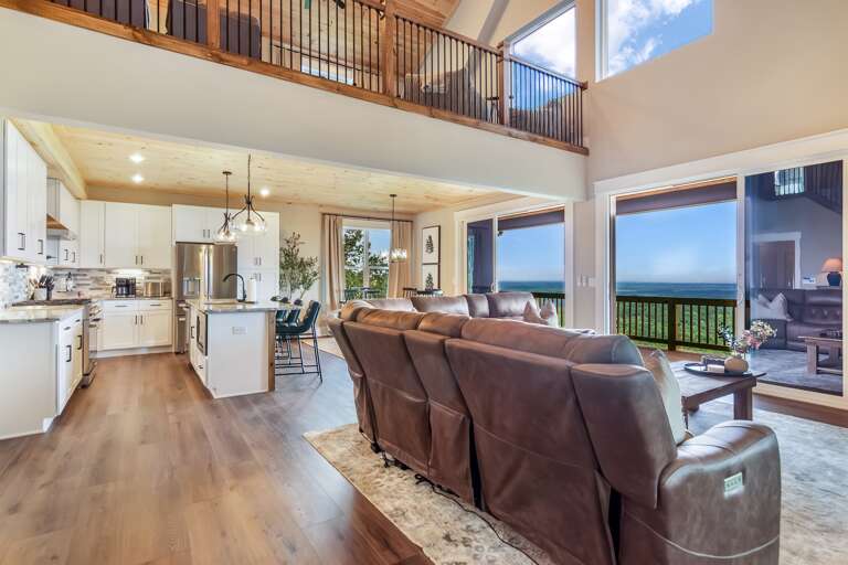 Open living room/ kitchen concept 