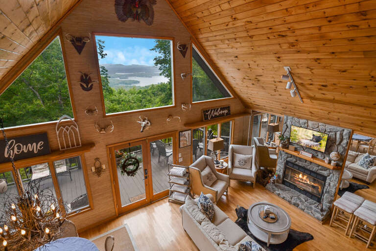 Three Levels to this Amazing Italian Chalet overlooking Lake Blue Ridge, Blue Ridge GA Three Levels to this Amazing Italian Chalet overlooking Lake Blue Ridge, Blue Ridge GA