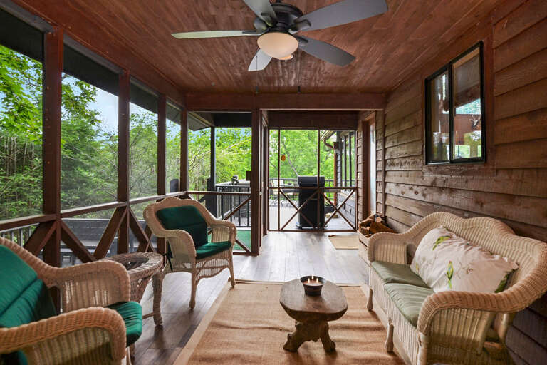 Large Deck Partially Screened In and Also Open for Great Views Large Deck Partially Screened In and Also Open for Great Views