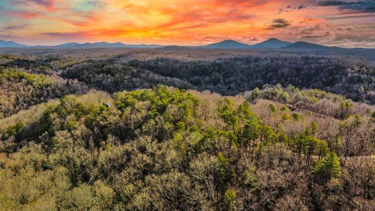 aerial view of mountain range
