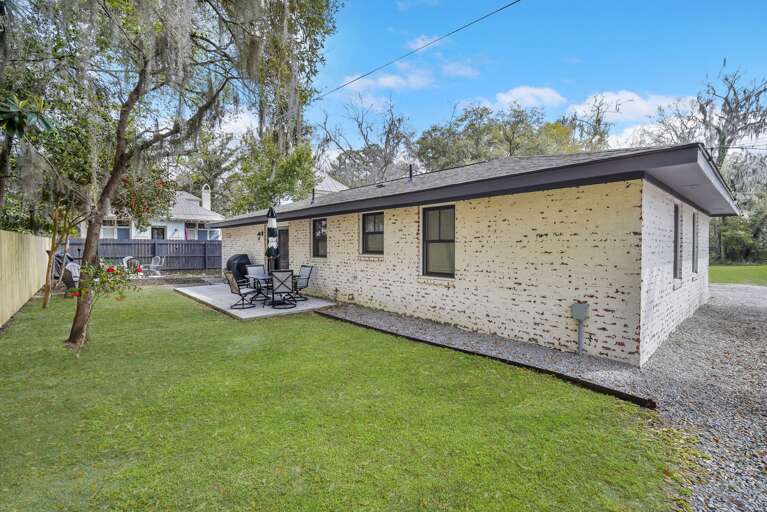 Back of the BOHO With Patio and Grill