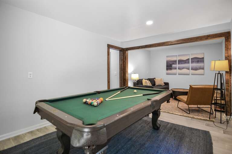 Rec room w/ pool table- basement  Rec room w/ pool table- basement