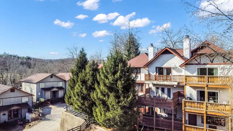 Aerial view of the townhome complex