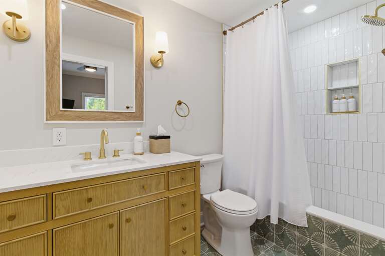 A relaxing master bathroom featuring a clean and modern design.