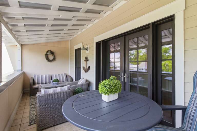 Relaxing outdoor patio area perfect for fresh air and downtime.