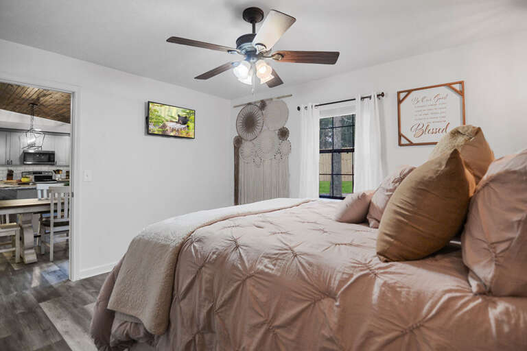 Bedroom with New Comfy Queen