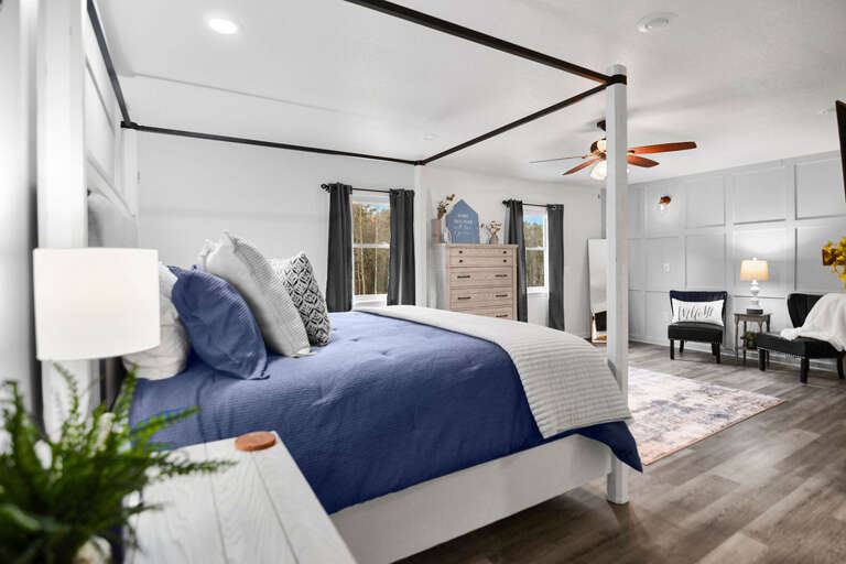 Spacious King Bedroom with Fireplace