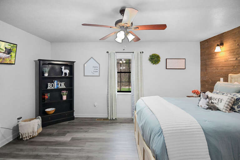 Bedroom with New Comfy Queen