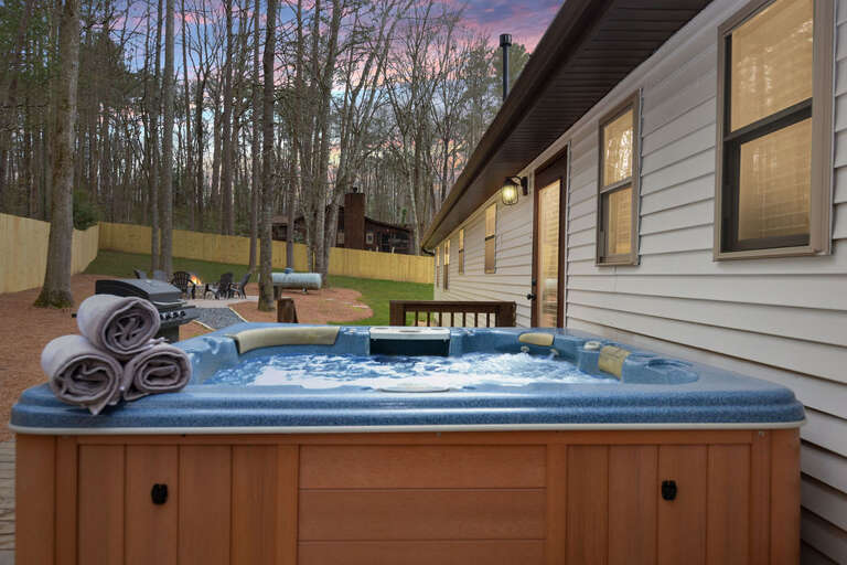 Your Six Person Hot Tub Awaits @Wilderness Lodge Blue Ridge Your Six Person Hot Tub Awaits @Wilderness Lodge Blue Ridge