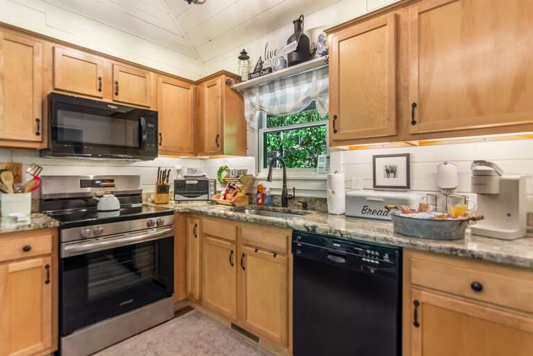 Fully stocked kitchen
