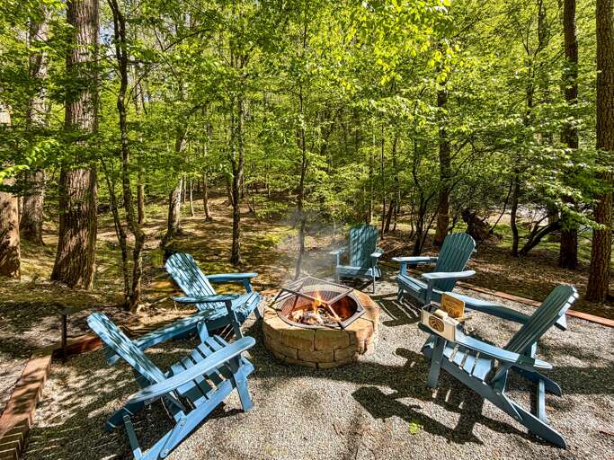 Gather around the firepit, where stories and memories come alive  