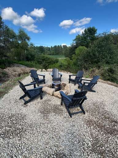 Fire pit for guest use. Please bring your own firewood