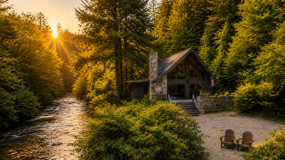 Welcome to River Bend! And yes, you can hear the river as soon as you enter the driveway. 