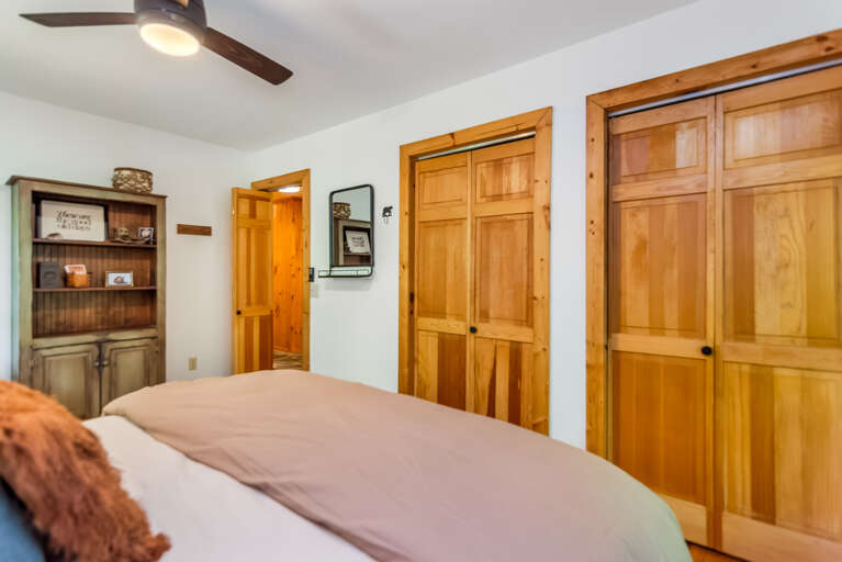 Primary bedroom with two closets 