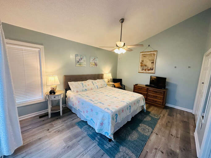 Master bedroom with private balcony