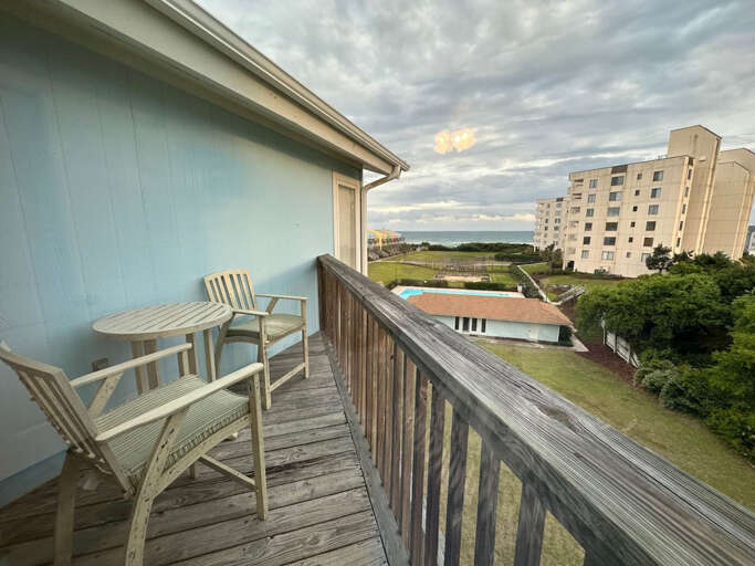 Beautiful views from upstairs balcony