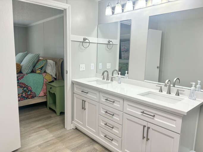 Private master bathroom