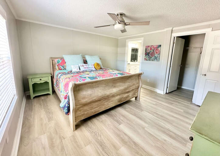 Master bedroom with king bed