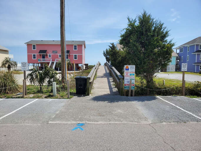 Public Beach Access & golf  cart parking corner of Ocean Dr & Shore Rush