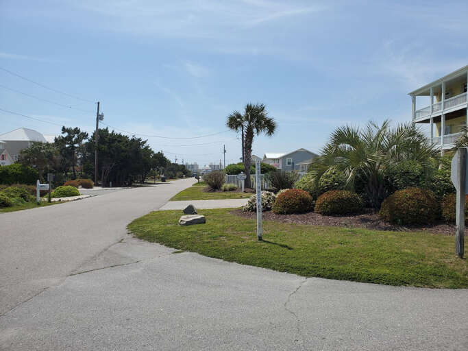 Public beach access corner of Shore Rush & Ocean Dr.
