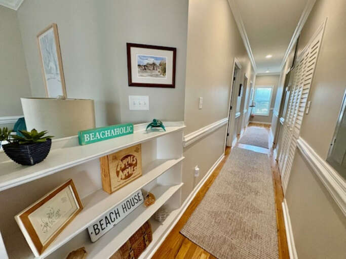 View down hallway from living area.