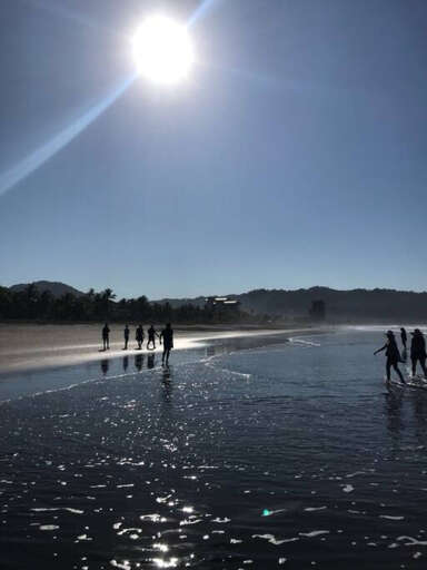 Jaco beach out in front of condo complex.