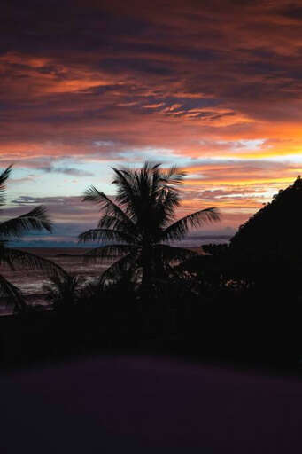 Amazing sunset sky as seen from our rooftop terrace.